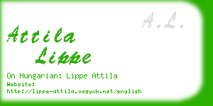 attila lippe business card